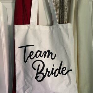 NWOT 'Team Bride' Tote Bag